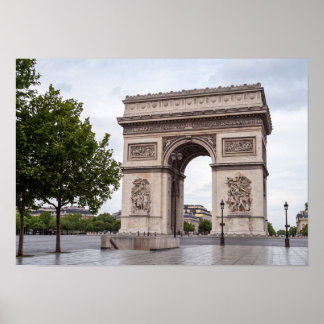 Póster Arco de Triunfo París Francia Monumento