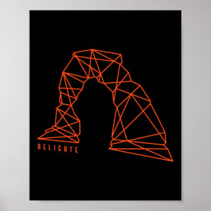 Póster Arco delicado de Moab para amantes del senderismo