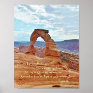 Póster Arco Delicado, Parque Arches Nat'l, Salmo 25