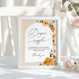 Póster Arco floral de otoño neutro de género