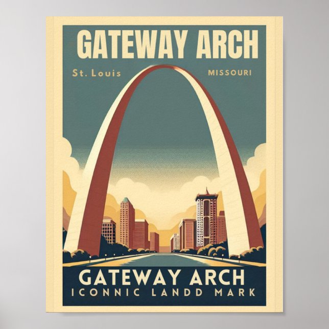 Póster Arco Gateway - St. Louis, Missouri (Frente)