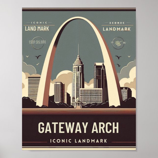 Póster Arco Gateway - St. Louis, Missouri (Frente)