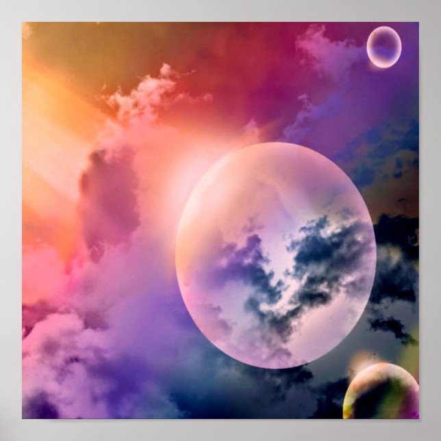 Póster arco iris de burbuja (Frente)