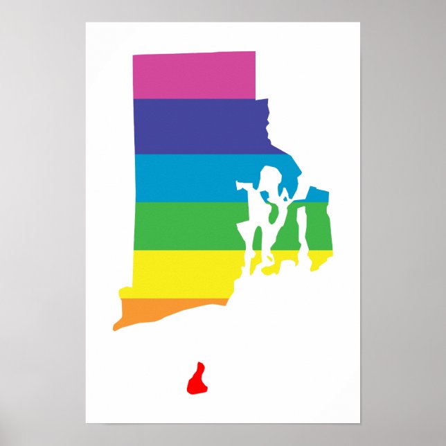 Póster arco iris de la isla de roda (Frente)