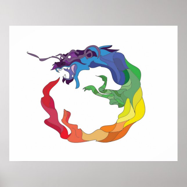 Póster arco iris de ouroboros chakra (Frente)