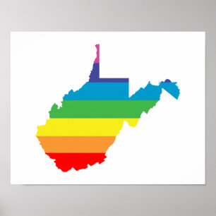 Póster arco iris de virginia occidental