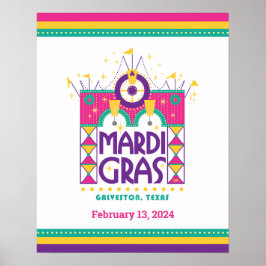 Póster Arco Mardi Gras, Galveston, Texas