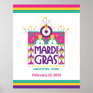 Póster Arco Mardi Gras, Galveston, Texas