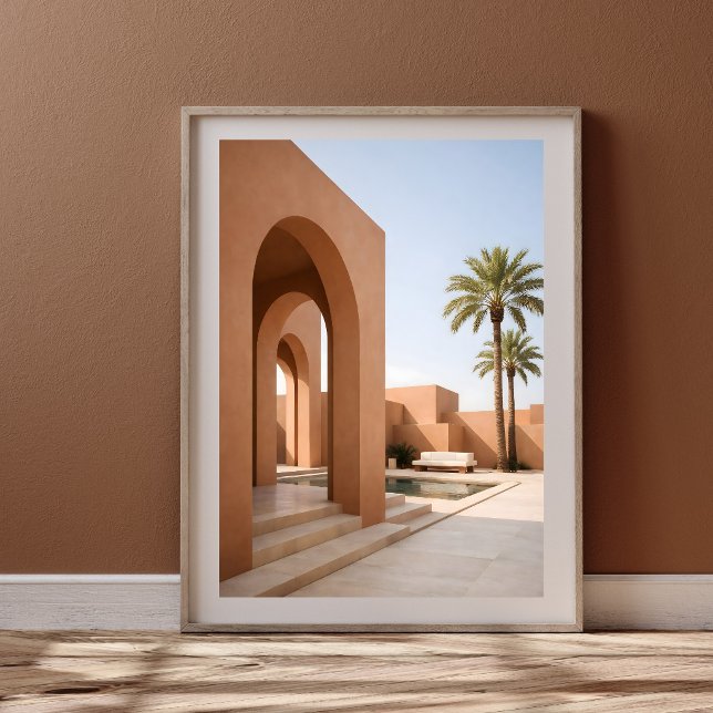 Póster Arco marroquí moderno con palmeras (Subido por el creador)