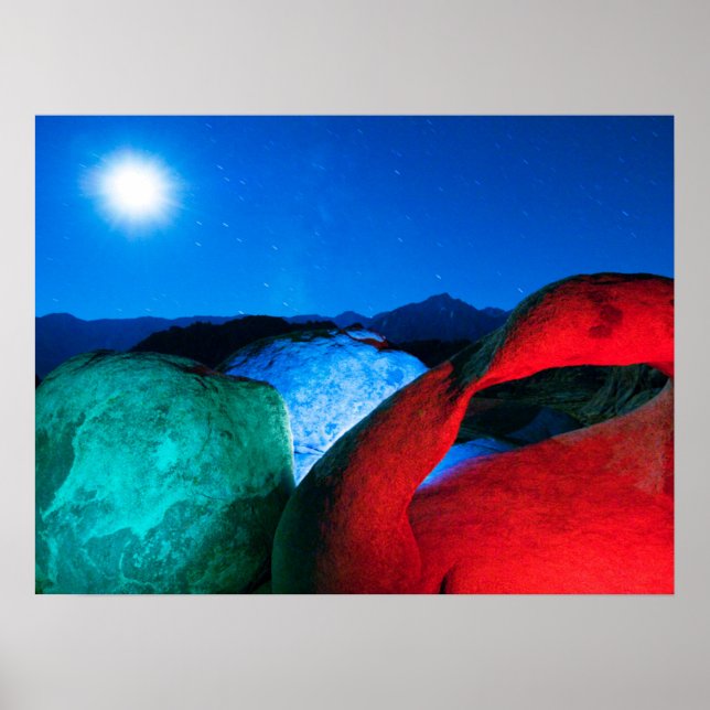 Póster Arco Mobius y rocas | Alabama Hills, California (Frente)