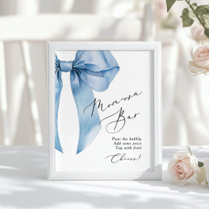 Póster Arco Momosa de lazo azul Baby Shower Niño