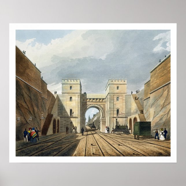Póster Arco morisco, mirando desde el túnel, placa 10 par (Frente)