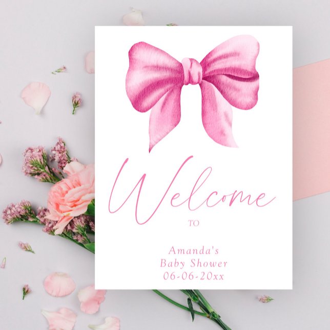 Póster Arco rosa - bienvenido fiesta de ducha para bebés (Subido por el creador)