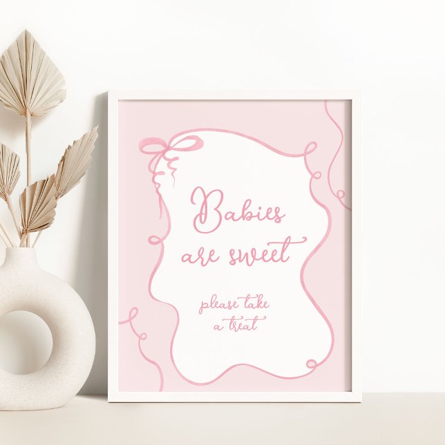 Póster Arco rosa mínimo Los bebés son una ducha dulce par (Subido por el creador)