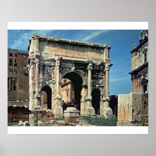 Póster Arco triunfal de Septimius Severus, dedicado en
