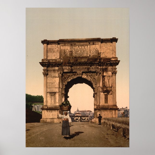 Póster Arco triunfal de Titus, Roma, Lacio Italia (Frente)