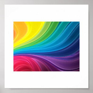 Póster Arcoiris abstracto