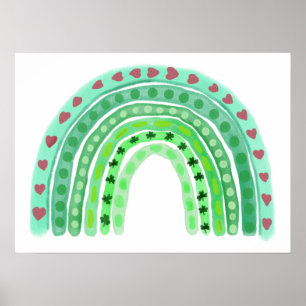 Póster Arcoiris acuático   St. Patrick's Day Shamrock