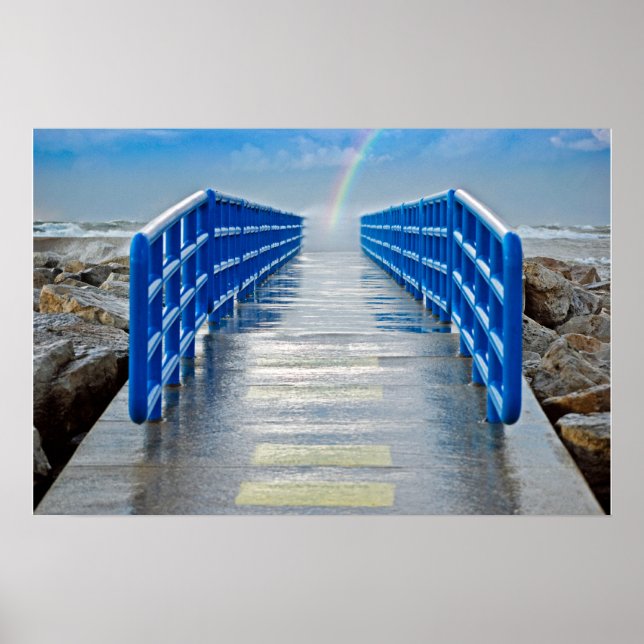 Póster Arcoiris al final del muelle (Frente)