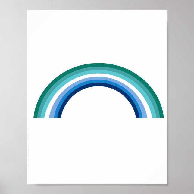 Póster Arcoíris Azul Hombre Gay (Frente)