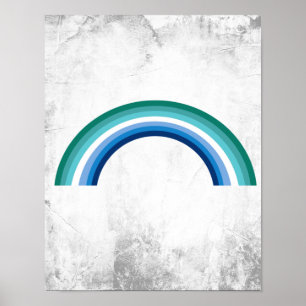 Póster Arcoíris Azul Hombre Gay