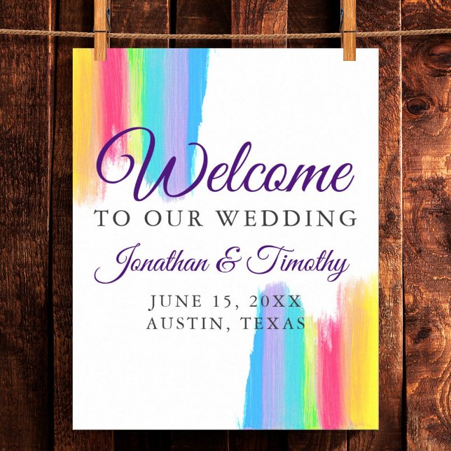 Póster Arcoiris Bienvenidos a nuestro Poster Boda (Subido por el creador)
