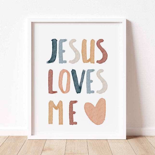 Póster Arcoiris Boho Jesús me quiere imprimir (Subido por el creador)