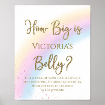 Arcoiris Cómo de grande es el juego de Baby Shower