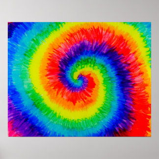 Póster Arcoiris con marea baja en tinta de alcohol