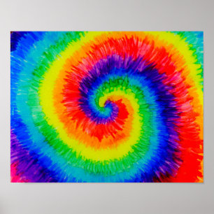Póster Arcoiris con marea baja en tinta de alcohol