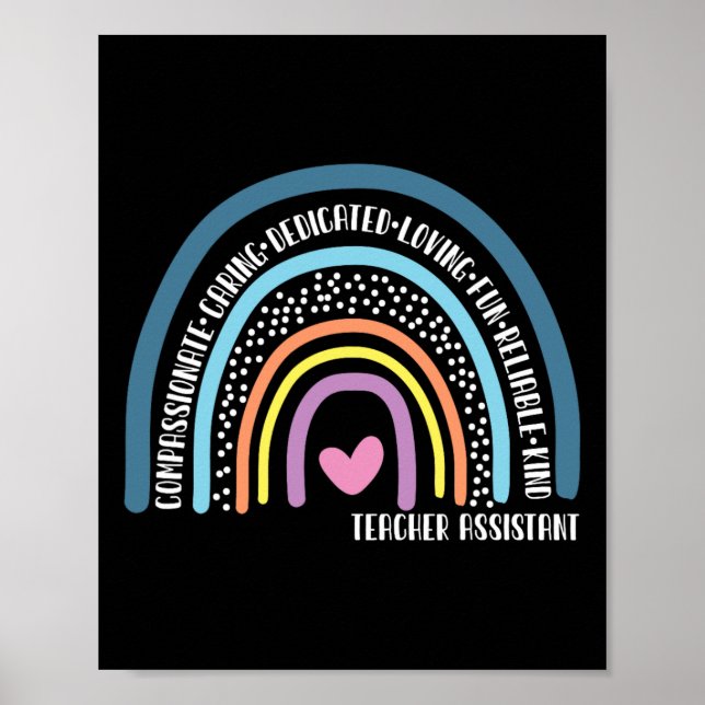 Póster Arcoiris curado auxiliar (Frente)