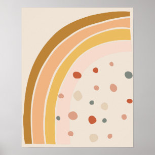 Póster Arcoíris de Estilo Bohemio Minimalista