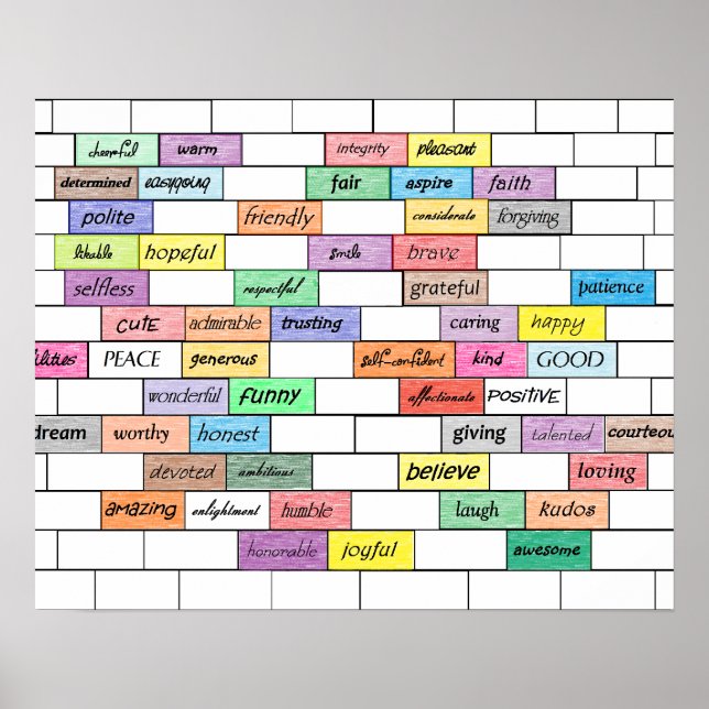 Póster Arcoiris de Inspiradora imagen de graffiti (Frente)