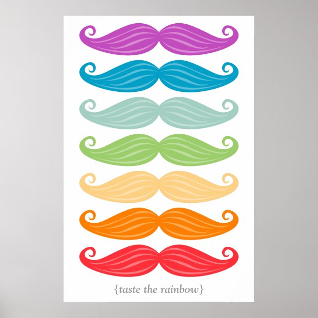 Póster Arcoiris de Mustache (Frente)