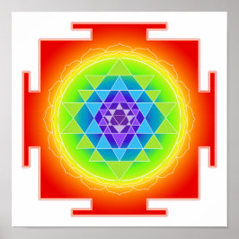 Póster Arcoiris de PixDezines/Sri Yantra/Meditación/Chakr