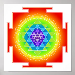 Póster Arcoiris de PixDezines/Sri Yantra/Meditación/Chakr