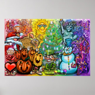 Póster Arcoiris de temporada