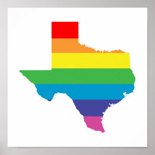 Póster arcoiris de texas