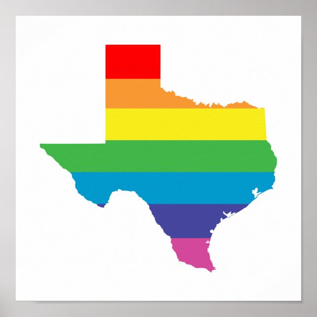 Póster arcoiris de texas (Frente)
