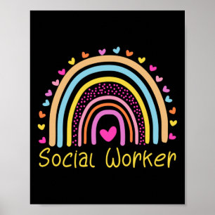 Póster Arcoiris de trabajador social
