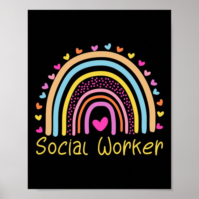 Póster Arcoiris de trabajador social (Frente)