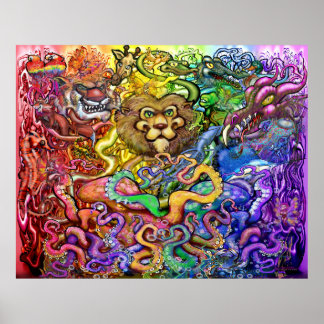 Póster Arcoiris del Poster de animales
