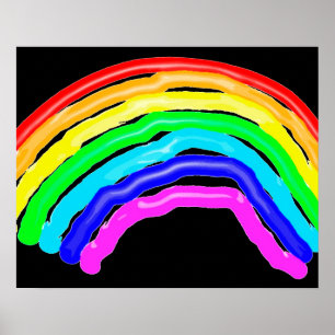 Póster Arcoiris dibujado
