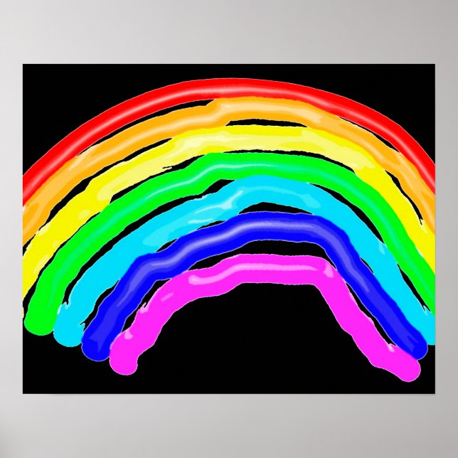 Póster Arcoiris dibujado (Frente)