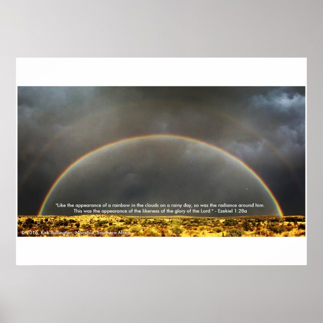 Póster Arcoiris en el desierto de Namibia (Frente)