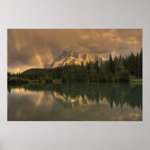 Póster Arcoiris en estanques en cascada