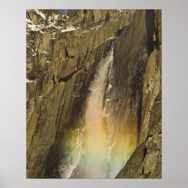 Póster Arcoiris en las cataratas del Alto Yosemite en Yos (Frente)