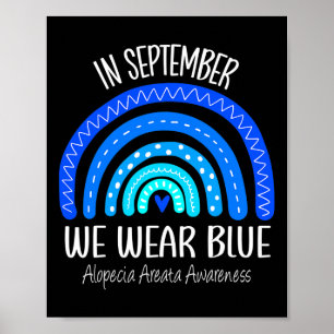 Póster Arcoiris En Septiembre Usamos Alopecia Azul Areata