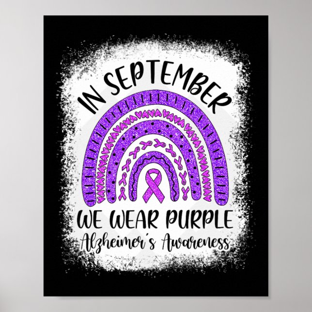 Póster Arcoiris En Septiembre Usamos Aw de Alzheimer Mora (Frente)