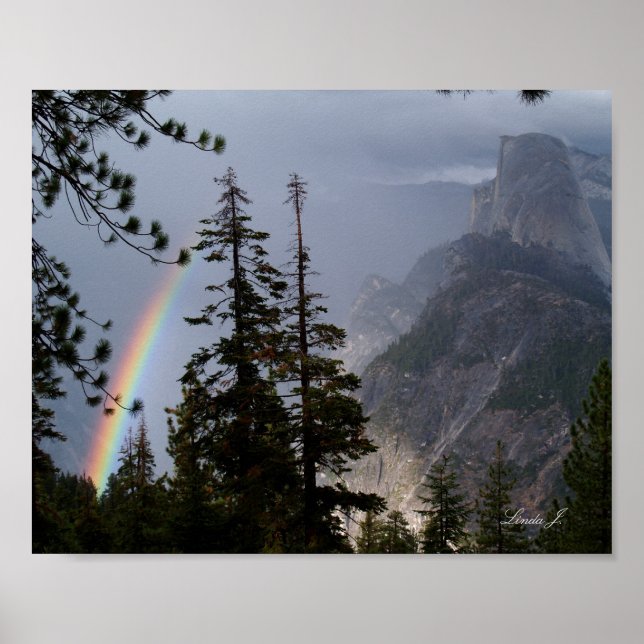 Póster Arcoiris en tela yosemite (Frente)